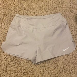 Pastel grey Nike 3.5 inch running shorts
